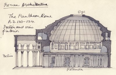 Pantheon, Roma, İtalya, 1951. by Shirley Markham