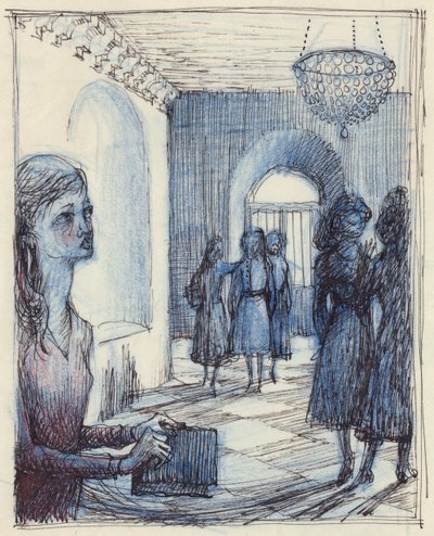 Bir çanta tutan kadın, c1952. by Shirley Markham