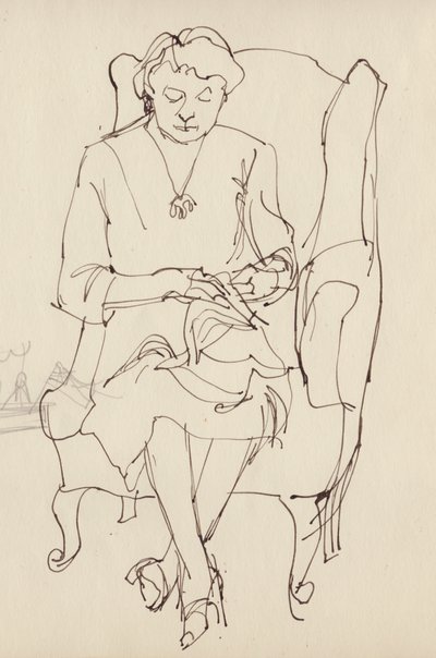 Kadın dikişi, c1950. by Shirley Markham