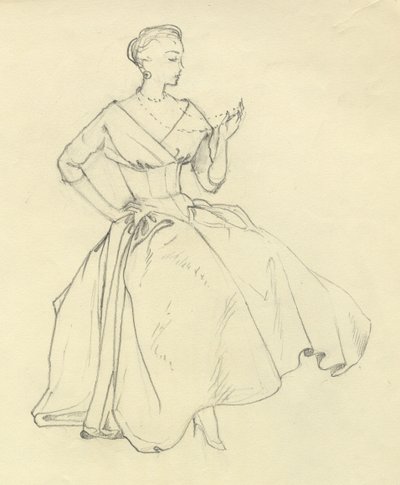 Kolyeli kadın, c1952. by Shirley Markham