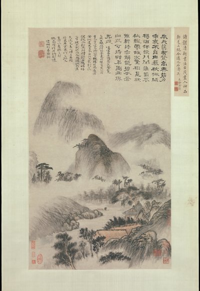 1705 tarihli Çifte Dokuzuncu Festivalde Boyanmış Manzara. by Shitao