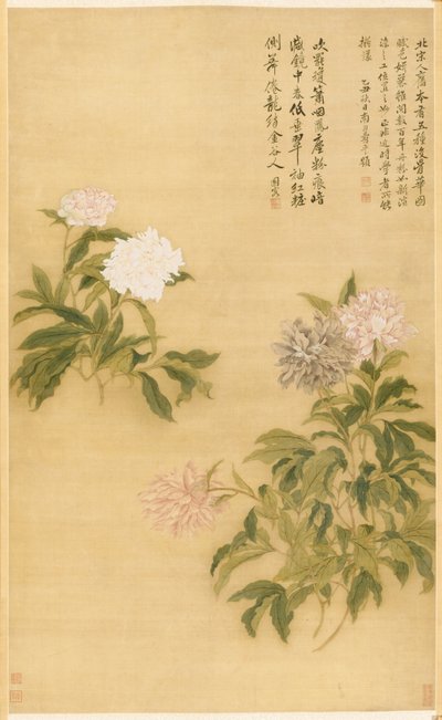 Şakayık, asılı kaydırma by Shouping Yun