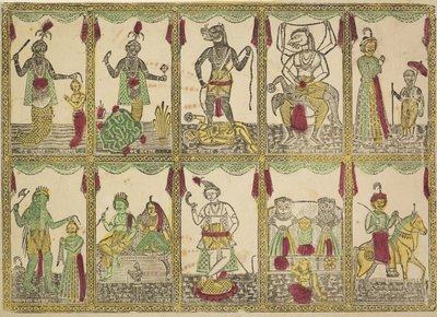 Das Avataras, Vishnu'nun On Enkarnasyonu (verso) by Shri Gobinda Chandra Roy