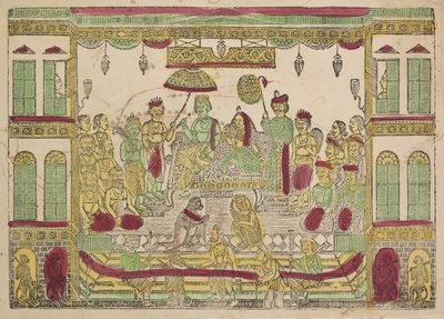 Kraliyet Sarayı'nda Rama ve Sita (rekto) by Shri Gobinda Chandra Roy