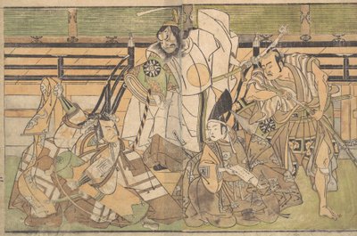 Tanımlanamayan Rollerde Dört Oyuncu, 18. Yüzyılın Sonları. by Shunsho