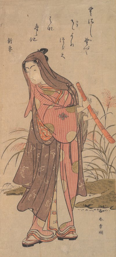 Tee c ve r Ichikawa Yardımı r Ichikawa Meso üyesi Femae Yolu, 1726-1792. by Shunsho
