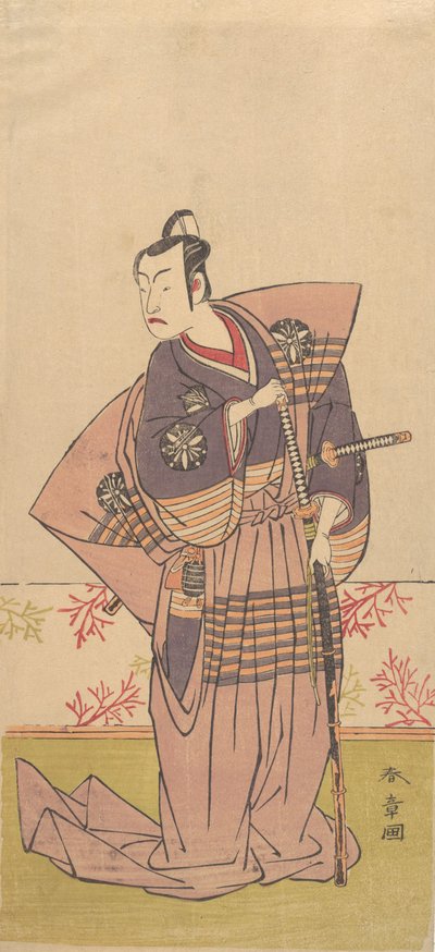 Tee c ve r Matsumoto tozu beyaz 2 d samuray olarak, 1771-72. by Shunsho
