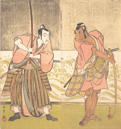 Aktör Sakata Hangoro II ve Aktör Matsumoto Koshiro IV, 18. yüzyılın sonları. by Shunsho