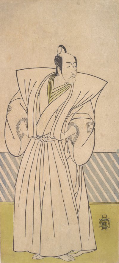 Beşinci Ichikawa Danjuro, 18. yüzyılın sonlarında Yüksek Dereceli bir Samuray olarak. by Shunsho