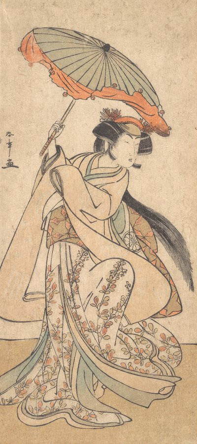 Shosa Yasasında Dans Eden Bir Kadın Olarak Üçüncü Segawa Kikunojo, yakl. 1785 by Shunsho