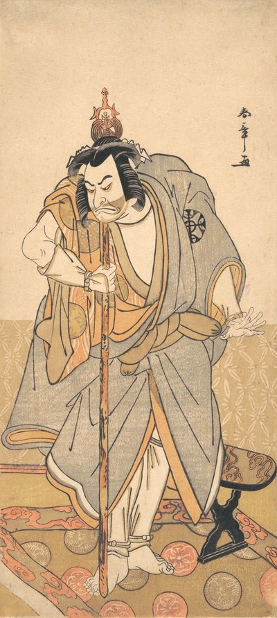 Oyuncu Nakamura Nakazo, Budist tapınağına bir rokuju-rokubu hacı olarak, yaklaşık. 1780. by Shunsho