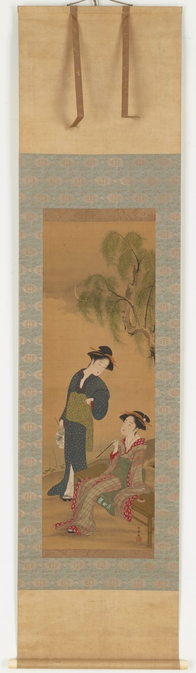 Söğüt ağacının altında iki kadın, 1726-1792. by Shunsho