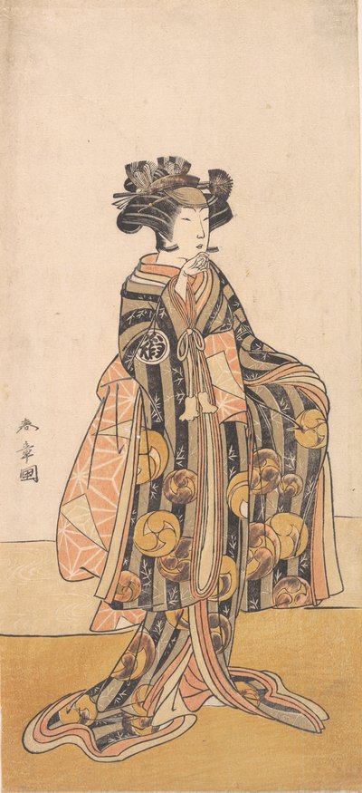 Yoshizawa rengi, o adam Tomoe sabah S end jin g ses versiyonu k, 1774 veya 1775