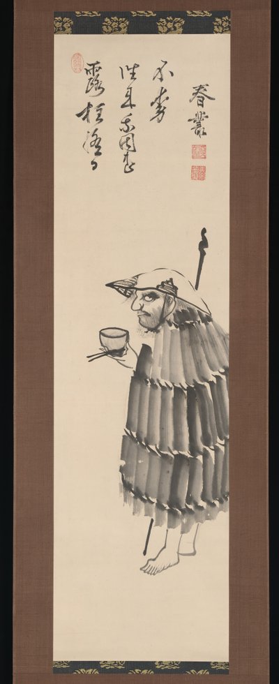 Bir Dilenci Olarak Keşiş Daito Kokushi, 19. yüzyılın başlarında. by Shunso Joshu