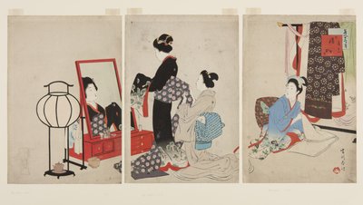 Kasım, Evlilik (Sonojuichi Yomeiri) (renkli tahta baskı) by Shuntei Miyagawa