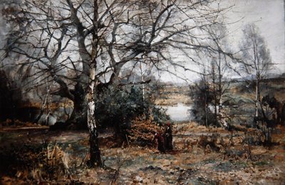 Silvan Woods (tuval üzerine yağlı boya) by Sidney Grant Rowe