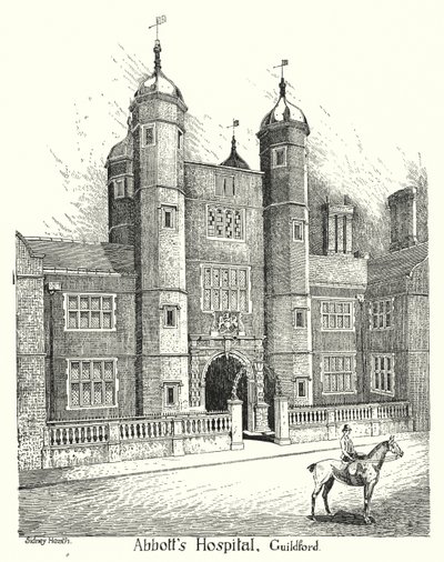 Abbott Hastanesi, Guildford (gravür) by Sidney Heath