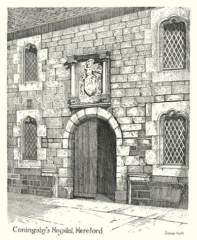 Coningsby Hastanesi, Hereford (gravür) by Sidney Heath