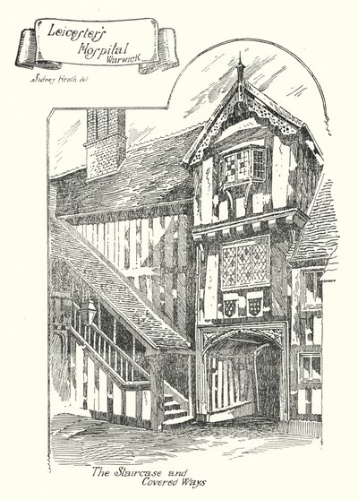 Leicester Hastanesi, Warwick (gravür) by Sidney Heath