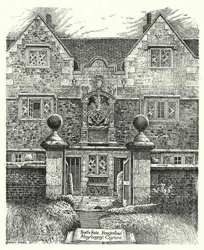 Kuzey Yakası, Hungerford Almshouses, Corsham (gravür) by Sidney Heath