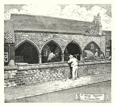 St John Hastanesi, Cirencester (gravür) by Sidney Heath