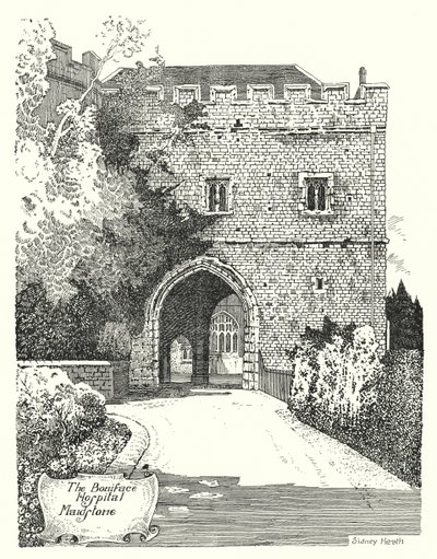 Boniface Hastanesi, Maidstone (gravür) by Sidney Heath