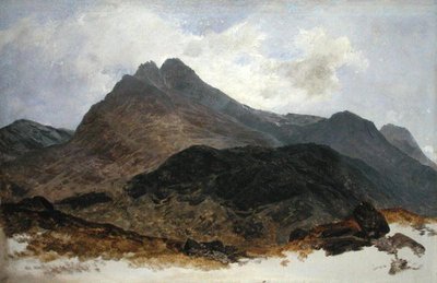 Dağ Çalışması (panelde yağ) by Sidney Richard (circle of) Percy