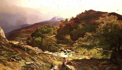 Capel Curig, K. Galler yakınlarındaki Llugwy Nehri üzerinde by Sidney Richard Percy