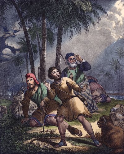 Mesih, Yahudi Çobanlara duyuruldu (renkli taş) by Siegfried Detler Bendixen