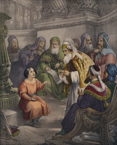 Tapınaktaki doktorlarla İsa by Siegfried Detler Bendixen
