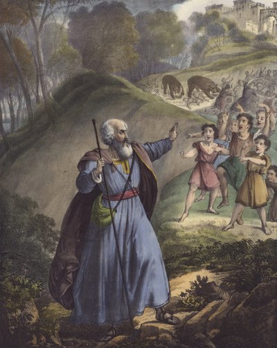 Küçük çocuklar Elisha ile alay ediyor by Siegfried Detler Bendixen
