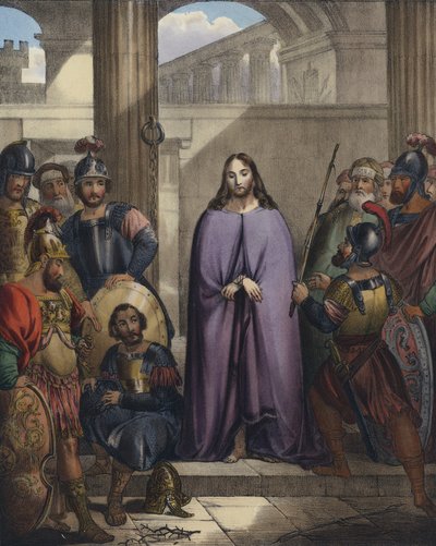 İsa ile alay eden Romalı askerler by Siegfried Detler Bendixen