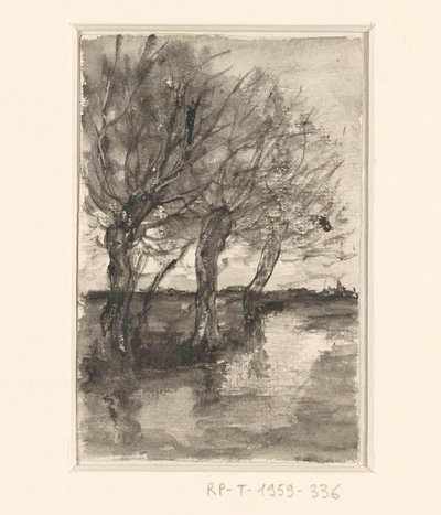 Bir hendek boyunca ağaçlar by Sientje Mesdag van Houten