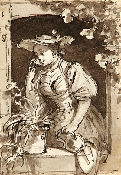 Geleneksel Bernese kostümü giymiş kız. by Sigmund Freudenberger