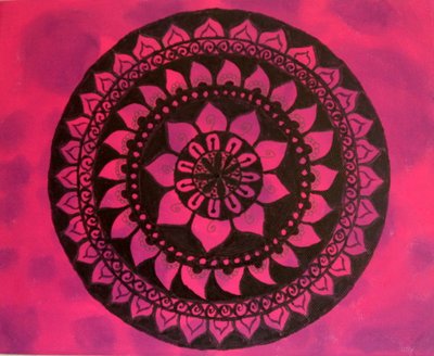 pembe ve mor mandala by Sil A