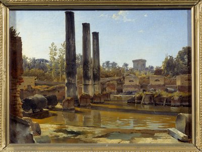 Pozzuoli'deki Serapis tapınağı. Sylvester Feodosiyevich Shchedrin'in (Sylvestre Shchedrin) tablosu (1791-1830) by Silvestr Fedosievich Shchedrin