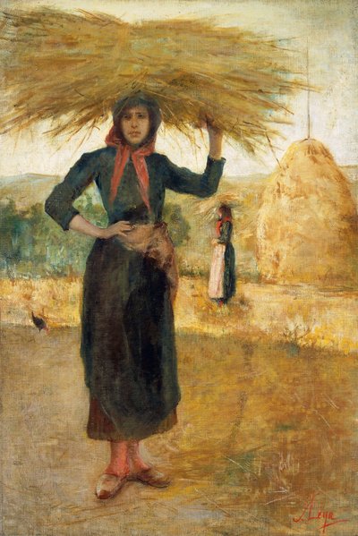Saman yapımcıları, yaklaşık 1890, Silvestro Lega (1826-1895), tuval üzerine yağlı boya by Silvestro Lega