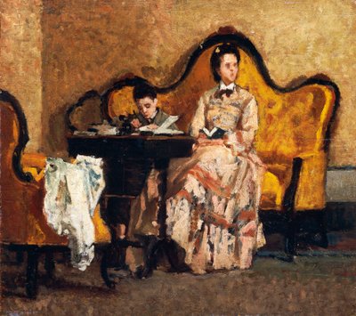 Ev Ödevi, Silvestro Lega (1826-1895) by Silvestro Lega