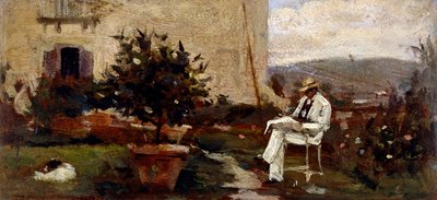 Bahçedeki Luigi Tommasi by Silvestro Lega