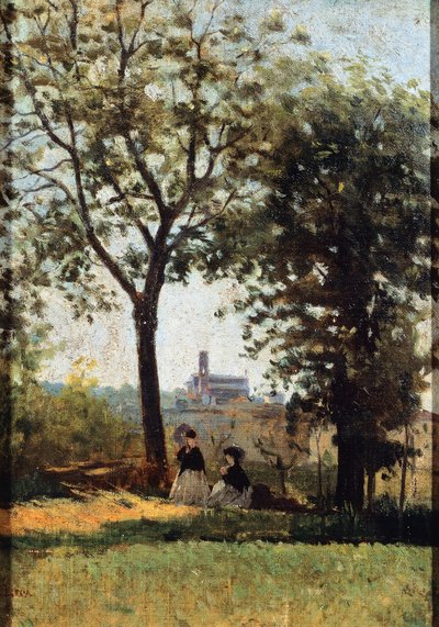 Monte alle Croci, Silvestro Lega (1826-1895) by Silvestro Lega