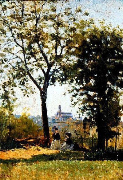 Haç Dağı (tuval üzerine yağlı boya) by Silvestro Lega