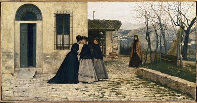 Ziyaret (tuval üzerine yağlı boya by Silvestro Lega