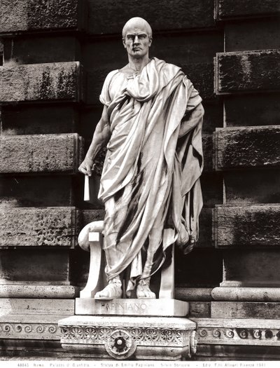 Emilio Papiniano Heykeli (mermer) by Silvio Sbricoli