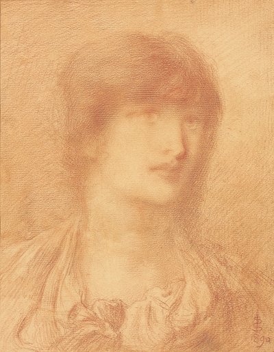Genç Kızın Başı, 1890 by Simeon Solomon