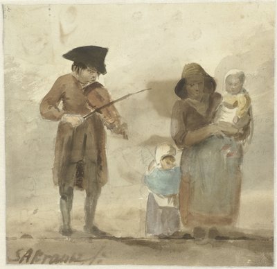 Eşi ve çocukları ile sokak müzisyeni by Simon Andreas Krausz