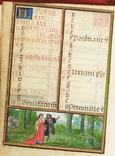 Minyatür bir Saatler Kitabından Folio, Roma, Bruges kullanımı by Simon Bening