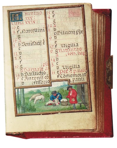 Minyatür bir saat kitabından folio, Roma, Bruges kullanımı, 1530-35 by Simon Bening