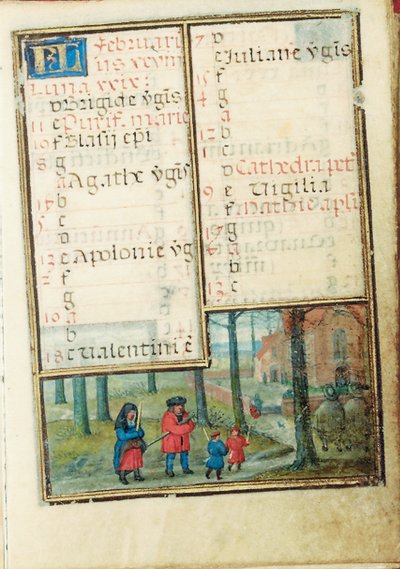 Minyatür bir Saatler Kitabından bir folyo, Roma kullanımı, Bruges, 1530-35 by Simon Bening