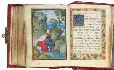 Minyatür bir Saatler Kitabından bir folyo, Roma kullanımı, Bruges, 1530-35 by Simon Bening