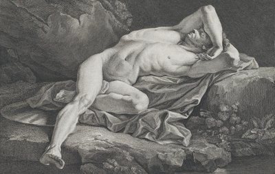 Çıplak Erkek Çalışması, 1762. by Simon Charles Miger